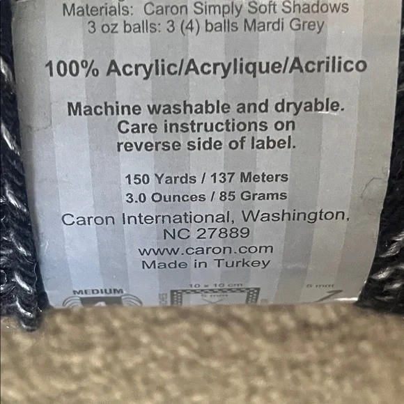 Caron Simply Soft Shadows Yarn, 5 Skeins, Opal Twist, NWT - Picture 4 of 6